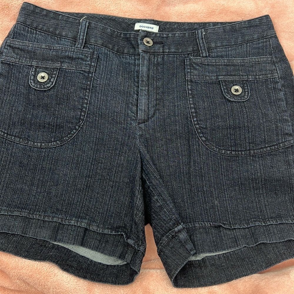 Dockers size 14 jean shorts dark denim